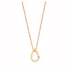 9ct Yellow Gold 0.04ct Diamond Tear Drop Pendant with 18in/45cm Chain TGC-DCN0008