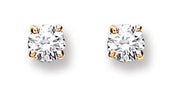 18ct Yellow Gold 0.25ct Claw Set Diamond Stud Earrings TGC-DER0001