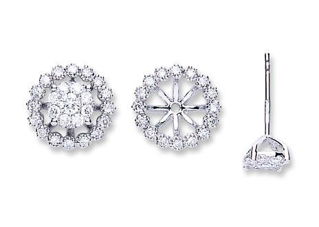 18ct White Gold 0.70ct Diamond Studs Earrings TGC-DER0177