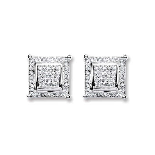 18ct White Gold 0.25ct Diamond Stud Earrings TGC-DER0196