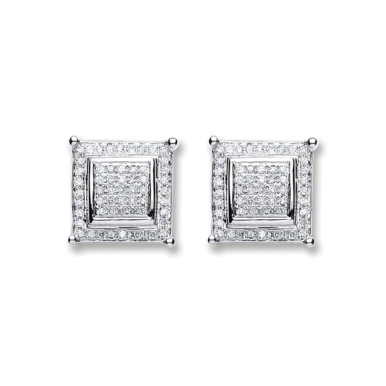 18ct White Gold 0.25ct Diamond Stud Earrings TGC-DER0196