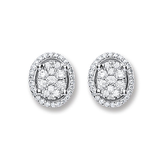 18ct White Gold 0.25ct Diamond Stud Earrings TGC-DER0199