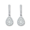 18ct White Gold 0.75ct Diamond Drop Earrings  TGC-DER0208