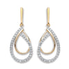 9ct Yellow Gold 0.20ct Diamond Drop Earrings  TGC-DER0219