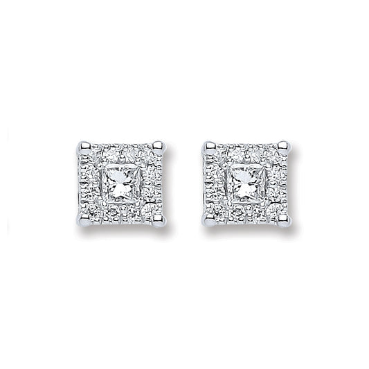 18ct White Gold 0.25ct Diamond Stud Earrings  TGC-DER0220