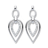 9ct White Gold 0.25ct Diamond Drop Earrings  TGC-DER0223