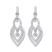 18ct White Gold 0.75ct Diamond Drop Earrings  TGC-DER0226