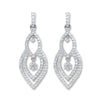 18ct White Gold 0.75ct Diamond Drop Earrings  TGC-DER0226