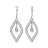 18ct White Gold 0.80ct Diamond Drop Earrings  TGC-DER0230