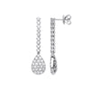 18ct White Gold 2.43ct Fancy Pear Shaped Pave Drop Earrings TGC-DER0240