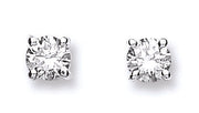 18ct White Gold 0.60ctw Claw Set Diamondmond Stud Earrings TGC-DER0244