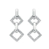 9ct White Gold 0.26ct Diamond Drop Earrings TGC-DER0100
