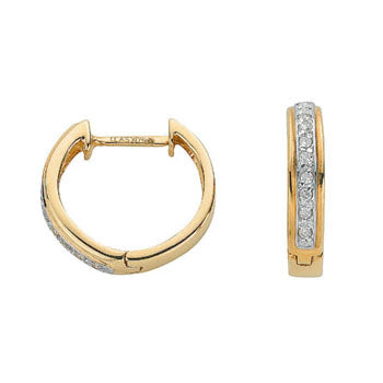 9ct Yellow Gold 0.10ct Diamond Earrings TGC-DER0159