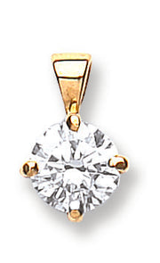 18ct Yellow Gold 0.50ct Claw Set Diamond Pendant TGC-DPD0003