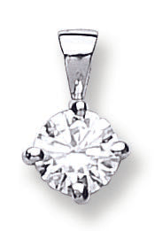18ct White Gold 0.25ct Claw Set Diamond Pendant TGC-DPD0051