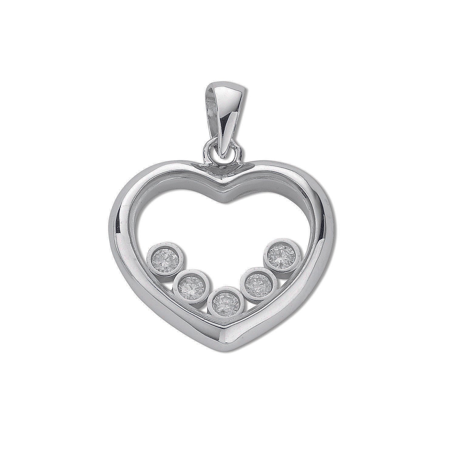 Diamond Floating Heart Necklace