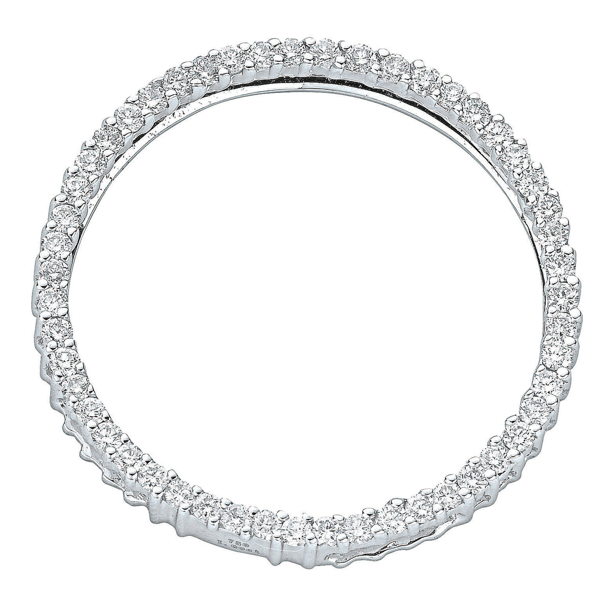 18ct White Gold 1.00ct Diamond Circle Pendant TGC-DPD0263
