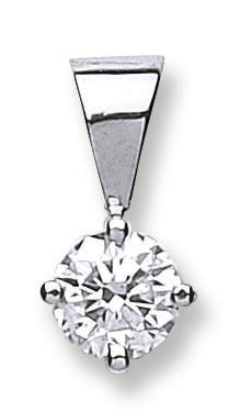 18ct White Gold 0.50ct Claw Set Diamond Pendant TGC-DPD0270