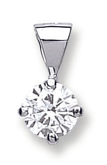 18ct White Gold 0.35ct Claw Set Diamond Pendant TGC-DPD0359