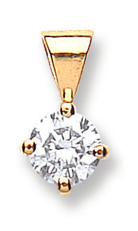18ct Yellow Gold 0.35ct Claw Set Diamond Pendant TGC-DPD0360