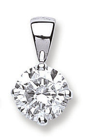 18ct White Gold 1.00ct Solitaire Pendant TGC-DPD0370