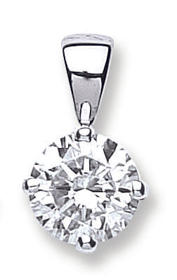 18ct White Gold 1.00ct Solitaire Pendant TGC-DPD0370