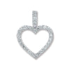 18ct White Gold 0.60ct H-SI Diamond Drop Heart Pendant TGC-DPD0388