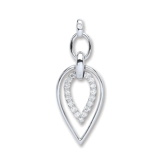 9ct White Gold 0.25ct Diamond Drop Pendant TGC-DPD0408