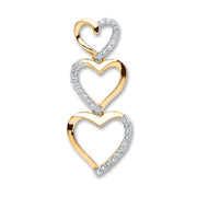 9ct Yellow Gold 0.15ct Diamond Heart Pendant TGC-DPD0409