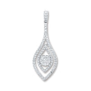 18ct White Gold 0.60ct Diamond Drop Pendant TGC-DPD0414