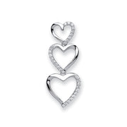 9ct White Gold 0.15ct Diamond Heart Pendant TGC-DPD0432