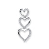 9ct White Gold 0.15ct Diamond Heart Pendant TGC-DPD0432