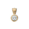 18ct Yellow Gold 0.25ct Rubover Set Diamond Pendant TGC-DPD0007