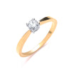 18ct Yellow Gold 0.25ct Diamond Engagement Ring TGC-DR0008
