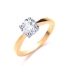 18ct Yellow Gold 1.00ct Diamond Engagement Ring TGC-DR0013
