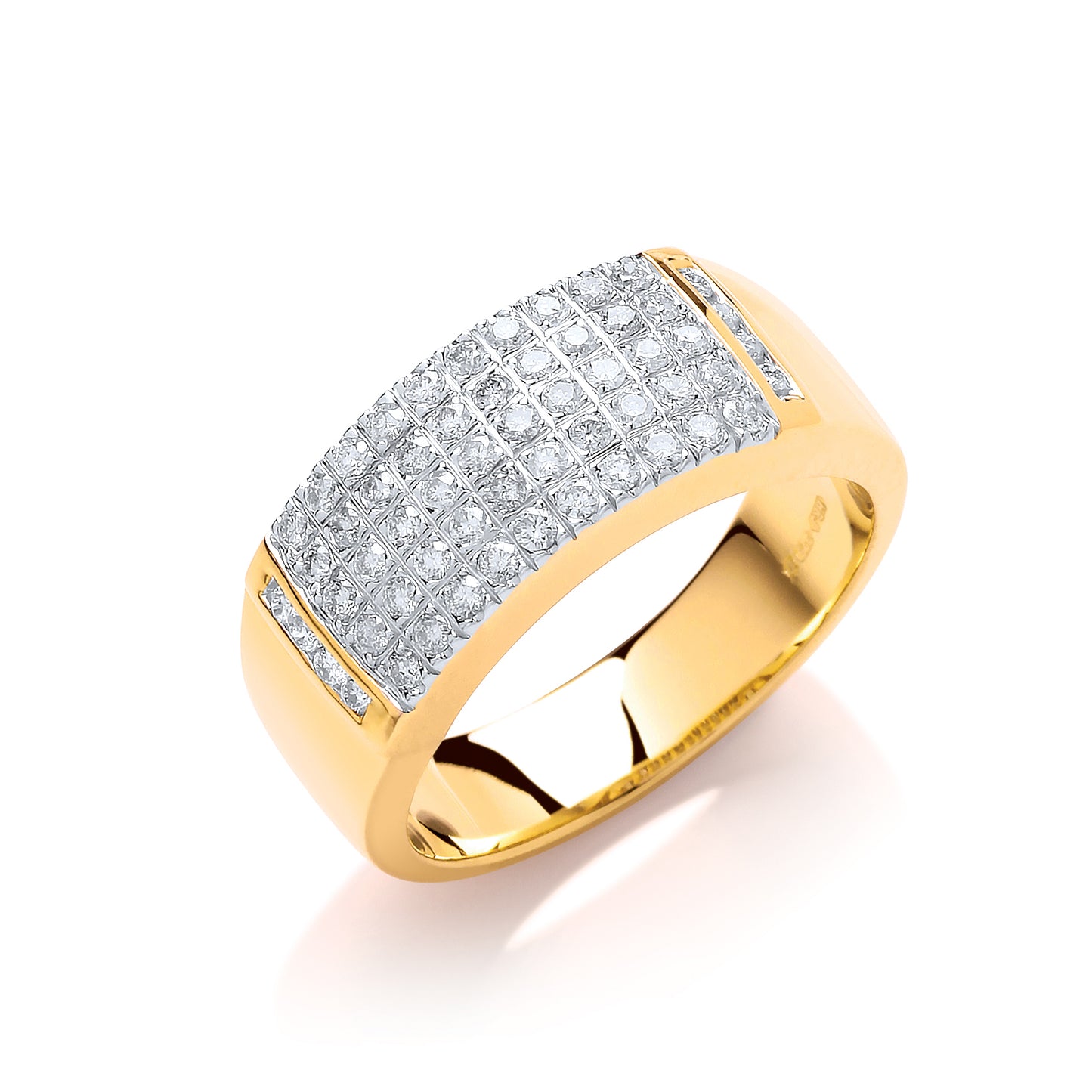 9ct Yellow Gold 0.50ctw Diamond Bombay Ring TGC-DR0202