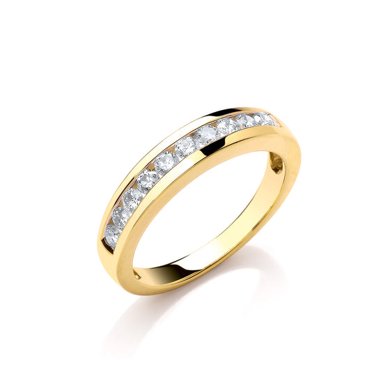 18ct Yellow Gold 0.50ctw Diamond Eternity  Ring TGC-DR0314