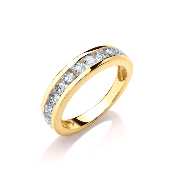 18ct Yellow Gold 0.75ctw Diamond Eternity  Ring TGC-DR0315