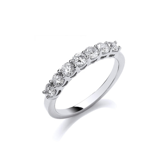 Platinum 0.70ct G/H-Vs Diamond Ring TGC-DR0355