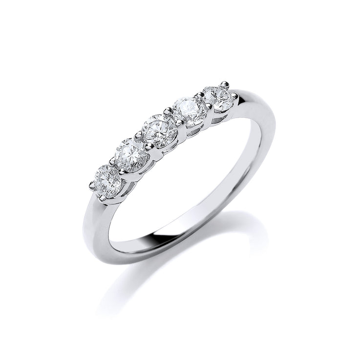 Platinum 0.50ct Diamond Ring TGC-DR0357