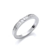 18ct White Gold 0.50ctwPrincess Cut Diamond Eternity Ring TGC-DR0398