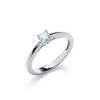 18ct White Gold 0.25ct Princess Cut Diamond Engagement Ring TGC-DR0399