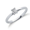 18ct White Gold 0.25ct Emerald Cut Diamond Engagement Ring TGC-DR0401