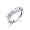 18ct White Gold 1.00ctw Princess Cut Diamond Eternity Ring TGC-DR0450