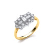 18ct Yellow Gold 1.00ctw Diamond Boat/Cluster Ring TGC-DR0468