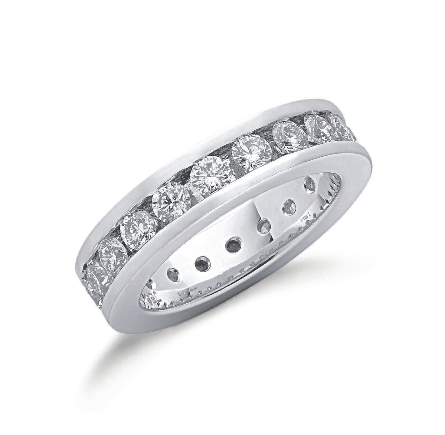 18ct White Gold 2.00ct Full Diamond Eternity Ring TGC-DR0656