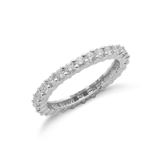 18ct White Gold 1.00ct Full Diamond Eternity Ring TGC-DR0710