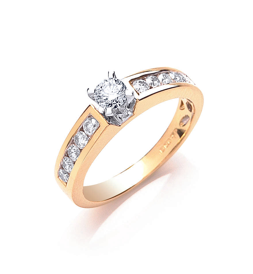 18ct Yellow Gold 0.50ctw Brilliant Cut Diamond Ring TGC-DR0752