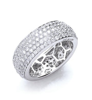18ct White Gold 2.40ct Pave Set Full Eternity Ring TGC-DR0767