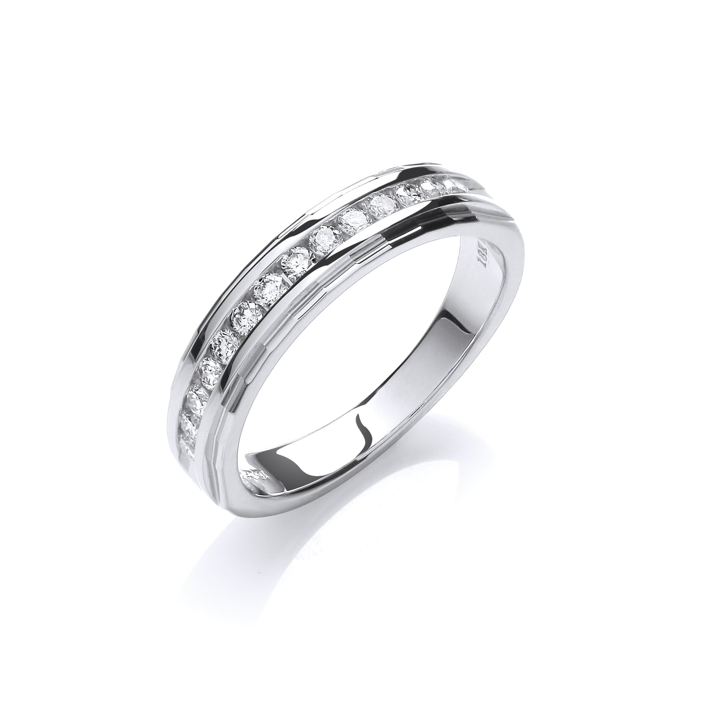 18ct White Gold 0.25ctwDiamond Eternity Ring TGC-DR0787